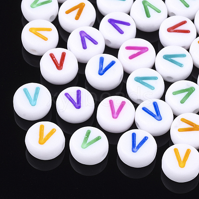 Initial Acrylic Beads X-OACR-E001-20V-1