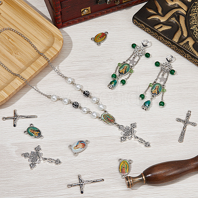DIY Rosary Bead Style Jewelry Making Findings Kit DIY-SC0024-09-1