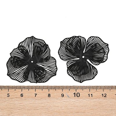 Spray Painted Iron Bead Caps IFIN-Z004-02A-1