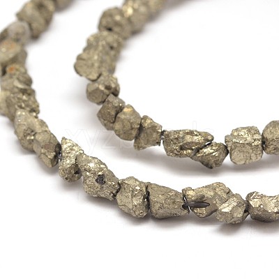 Natural Pyrite Nuggets Beads Strands G-I125-85-1