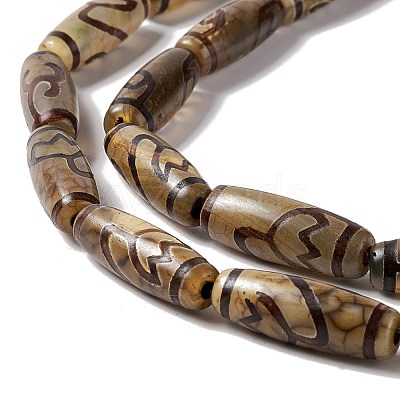 Tibetan Style dZi Beads Strands G-A024-01C-1