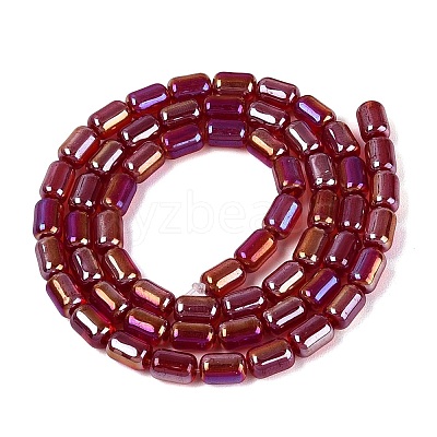 Electroplate Transparent Glass Beads Strands EGLA-Q132-03A-A05-1