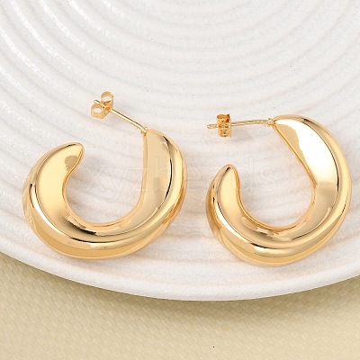 Brass Stud Earrings KK-CBAD851-06G-1