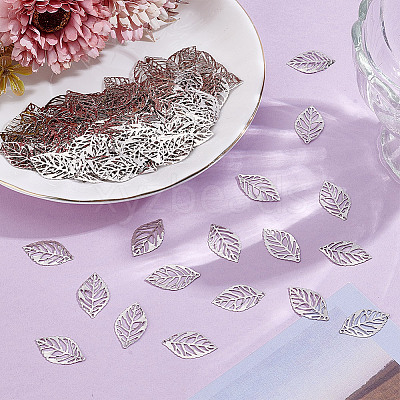 200Pcs Iron Filigree Pendants IFIN-HY0001-12-1