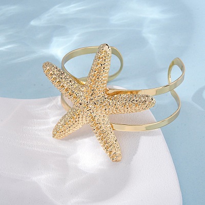 Alloy & Iron Cuff Bangles for Women BJEW-F501-04A-KCG-1