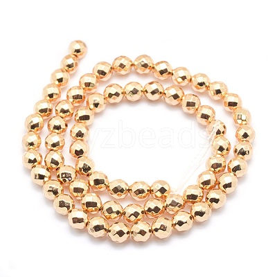 Electroplate Non-magnetic Synthetic Hematite Beads Strands G-L485-03B-LG-1