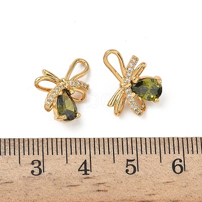 Brass Micro Pave Cubic Zirconia Pendants KK-Z136-58G-01-1