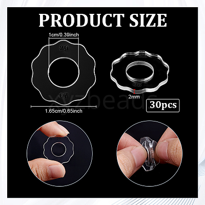30Pcs Transparent Acrylic Locking Stitch Marker Sets TOOL-BC0003-37-1