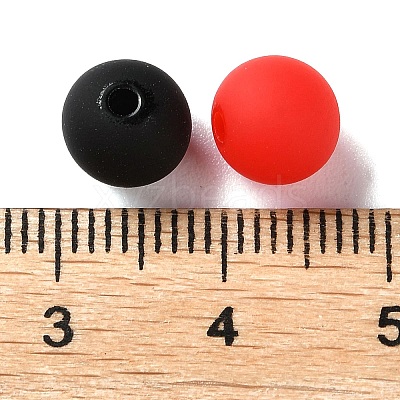 Rubberized Style Imitated Silicone Acrylic Beads X1-MACR-D029-01H-1