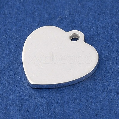 925 Sterling Silver Blank Heart Charms STER-F057-03S-03-1