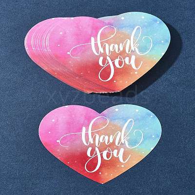 Coated Paper Thank You Greeting Card DIY-FS0007-76B-1