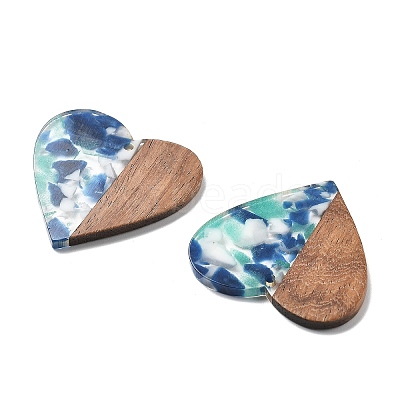 Resin and Walnut Pendants FIND-R051-09G-1