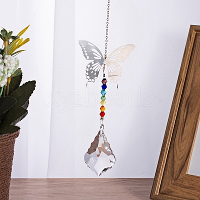 Crystals Chandelier Suncatchers Prisms Chakra Hanging Pendant AJEW-I040-03P-1