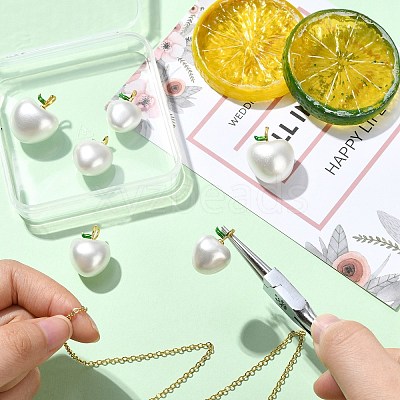 6Pcs 3 Styles Shell Pearl Pendants KK-CJ0003-41-1