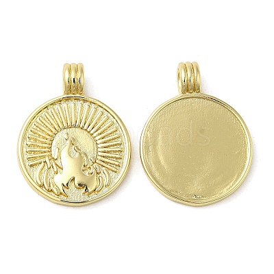 Rack Plating Brass Pendants KK-C030-30B-G-1