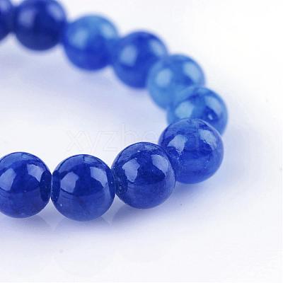 Natural Dyed Yellow Jade Gemstone Bead Strands G-R271-4mm-Y22-1
