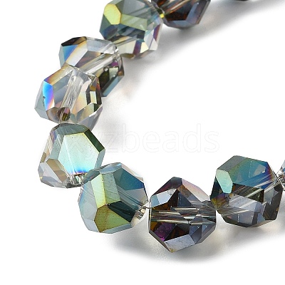 Transparent Electroplate Glass Beads Strands EGLA-I017-04-HP02-1