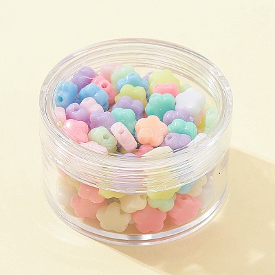 120Pcs Opaque Acrylic Beads SACR-FS0001-16-1