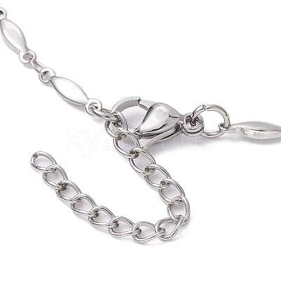 Tarnish Resistant 304 Stainless Steel Oval Link Chain Bracelet Makings AJEW-JB01183-1