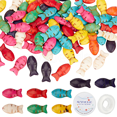 DIY Ocean Themed Stretchy Bracelet Making Kits DIY-SC0014-24-1