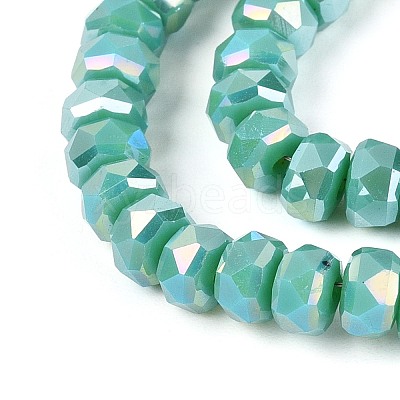 Electroplate Opaque Glass Beads Strands EGLA-N022-05B-A03-1