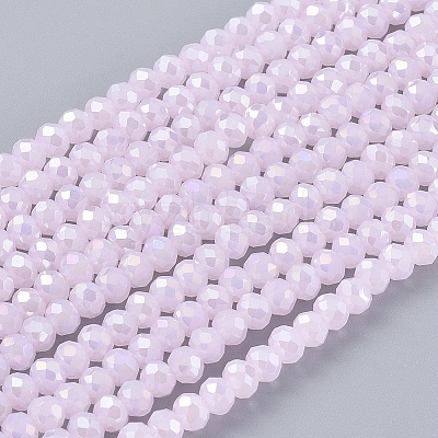 Electroplate Glass Beads Strands LS-EGLA-A034-P1mm-B12-1