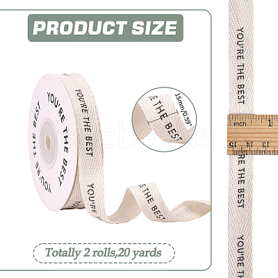 10 Yards Polyester Grosgrain Ribbon OCOR-WH0077-095-1