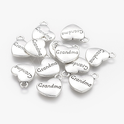 Tibetan Style Heart Alloy Pendants TIBEP-Q043-201-RS-1