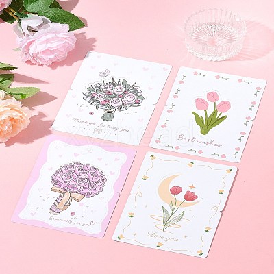 40 Sheets 4 Styles Paper Invitations Greeting Card AJEW-FS0001-26-1