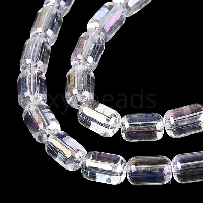 Electroplate Transparent Glass Beads Strands LS-EGLA-Q132-03A-A01-1