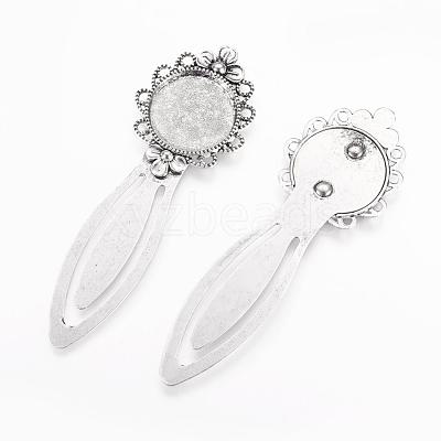 Tibetan Style Bookmark Cabochon Settings TIBE-S169-AS-NR-1