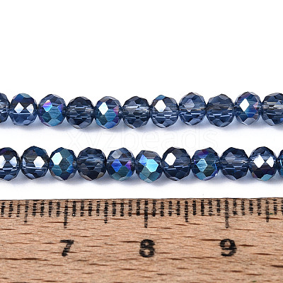 Electroplate Transparent Glass Beads Strands EGLA-N054-T4mm-A02-1