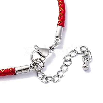 Polyester Cord Braided Bracelet Makings MAK-Z003-01P-01-1