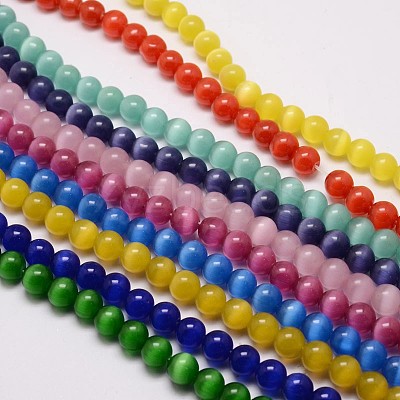 Cat Eye Beads Strands CE-M011-10mm-M-1