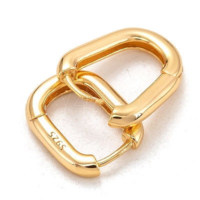 925 Sterling Silver Huggie Hoop Earrings EJEW-H110-09G-1