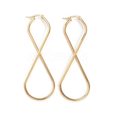 201 Stainless Steel Hoop Earrings EJEW-L243-17A-G-1