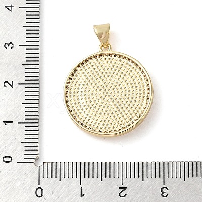 Brass Micro Pave Clear Cubic Zirconia Pendants KK-I712-55B-G-1
