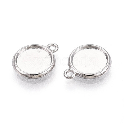 Tibetan Style Alloy Charms Cabochon Settings PALLOY-N178-12AS-A-1
