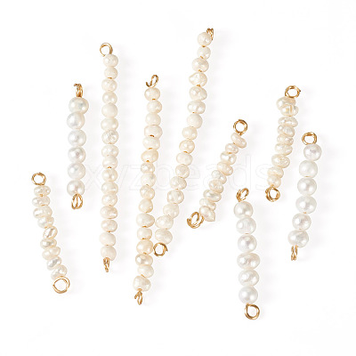 9Pcs Potato Pearl Connector Charms PALLOY-TA00130-1