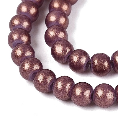 Baking Paint Glass Pearl Beads Strands DGLA-ZX001-05A-18-1