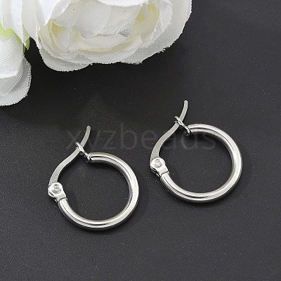 Tarnish Resistant 304 Stainless Steel Hoop Earrings X-EJEW-F105-12P-1