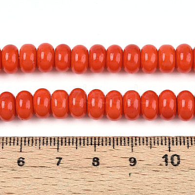 Opaque Spray Painted Glass Beads GLAA-ZX008-8mm-18M-1