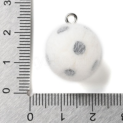 Flocking Opaque Sports Theme Resin Pendants LS-RESI-D017-01C-P-1