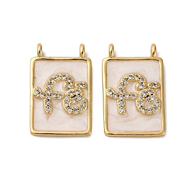 Brass Micro Pave Cubic Zirconia Pendants KK-D390-27G-01-1