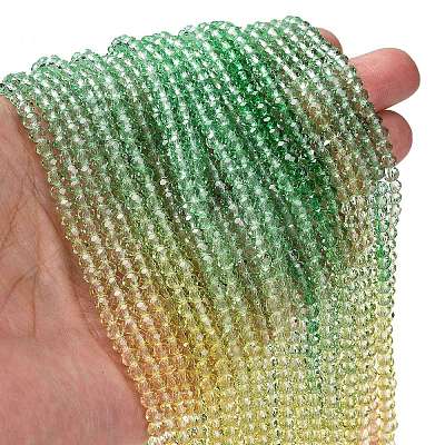 Transparent Painted Glass Beads Strands X-DGLA-A034-T3mm-A04-1