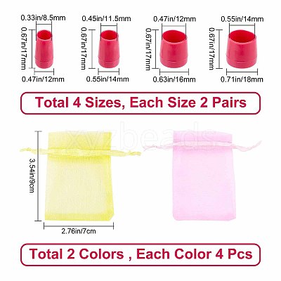 8Pair PVC High Heel Stoppers Protector FIND-GF0002-08C-1