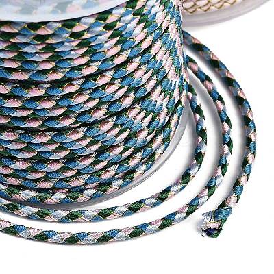 11M Polyester Braided Cord with Cotton Core & Metallic Thread OCOR-Z006-01-25-1