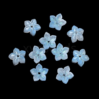 Dyed & Heated Glass Bead Caps GLAA-Z019-02L-1
