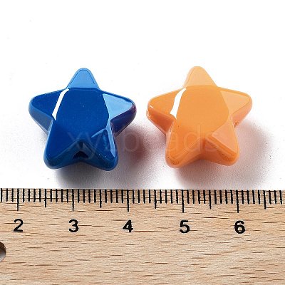 Opaque Acrylic Beads X-OACR-Z017-04D-1