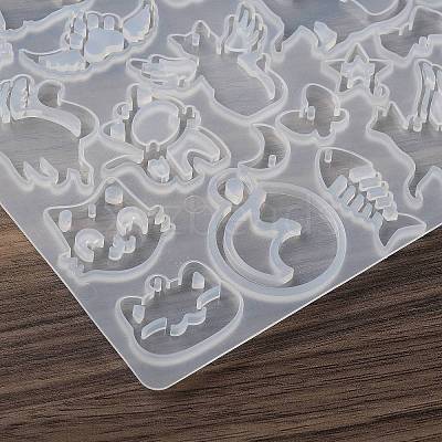 Cat Shape Theme DIY Pendant Silicone Molds DIY-F161-01B-1
